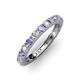 3 - Gracie 2.70 mm Round Tanzanite and Diamond Eternity Band 