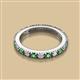 2 - Gracie 2.70 mm Round Green Garnet and Diamond Eternity Band 