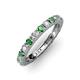 3 - Gracie 2.70 mm Round Green Garnet and Diamond Eternity Band 