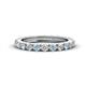 1 - Gracie 2.70 mm Round Aquamarine and Diamond Eternity Band 