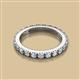 2 - Gracie 2.70 mm Round Aquamarine and Diamond Eternity Band 