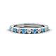 1 - Gracie 2.70 mm Round Blue Topaz and Diamond Eternity Band 