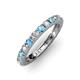 3 - Gracie 2.70 mm Round Blue Topaz and Diamond Eternity Band 