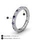 4 - Gracie 2.70 mm Round Iolite and Diamond Eternity Band 