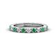 1 - Gracie 2.70 mm Round Emerald and Diamond Eternity Band 