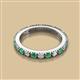 2 - Gracie 2.70 mm Round Emerald and Diamond Eternity Band 