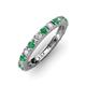 3 - Gracie 2.70 mm Round Emerald and Diamond Eternity Band 