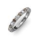 3 - Gracie 2.70 mm Round Smoky Quartz and Diamond Eternity Band 