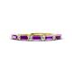 1 - Sarah Baguette Amethyst and Round Diamond Wedding Band 