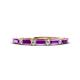 1 - Sarah Baguette Amethyst and Round Diamond Wedding Band 