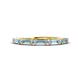 1 - Sarah Baguette Aquamarine and Round Diamond Wedding Band 