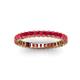 3 - Allie 2.50 mm Princess Cut Ruby Eternity Band 