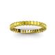3 - Allie 2.50 mm Princess Cut Yellow Sapphire Eternity Band 