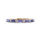 1 - Sarah Baguette Tanzanite and Round Diamond Wedding Band 