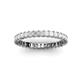 3 - Allie 2.50 mm Princess Cut White Sapphire Eternity Band 