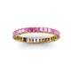 3 - Allie 2.50 mm Princess Cut Pink Sapphire Eternity Band 