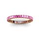 3 - Allie 2.50 mm Princess Cut Pink Sapphire Eternity Band 