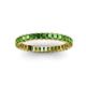 3 - Allie 2.50 mm Princess Cut Green Garnet Eternity Band 
