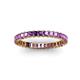 3 - Allie 2.50 mm Princess Cut Amethyst Eternity Band 