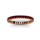 3 - Allie 2.50 mm Princess Cut Red Garnet Eternity Band 