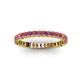 3 - Allie 2.50 mm Princess Cut Rhodolite Garnet Eternity Band 