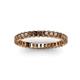 3 - Allie 2.50 mm Princess Cut Smoky Quartz Eternity Band 