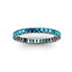 3 - Allie 2.50 mm Princess Cut Blue Diamond Eternity Band 