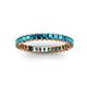 3 - Allie 2.50 mm Princess Cut Blue Diamond Eternity Band 