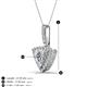 4 - Barbara Trillion Cut Forever Brilliant Moissanite and Round Diamond Halo Pendant Necklace 