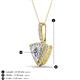 4 - Barbara Trillion Cut Forever Brilliant Moissanite and Round Diamond Halo Pendant Necklace 
