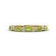 1 - Kelli 0.87 ctw Baguette Shape Peridot and Round Natural Diamond Milgrain Wedding Band 