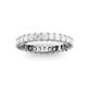 3 - Allie 3.00 mm Princess Cut White Sapphire Eternity Band 