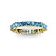 3 - Allie 3.00 mm Princess Cut Blue Topaz Eternity Band 