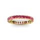 3 - Allie 3.00 mm Princess Cut Rhodolite Garnet Eternity Band 