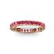 3 - Allie 3.00 mm Princess Cut Rhodolite Garnet Eternity Band 