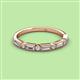 3 - Kelli 0.67 ctw Natural Baguette Shape Diamond and Round Diamond Milgrain Wedding Band 