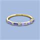 3 - Sarah Baguette Tanzanite and Round Lab Grown Diamond Wedding Band 