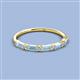 3 - Sarah Baguette Aquamarine and Round Lab Grown Diamond Wedding Band 