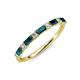 4 - Sarah Baguette London Blue Topaz and Round Lab Grown Diamond Wedding Band 