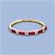 3 - Sarah Baguette Ruby and Round Lab Grown Diamond Wedding Band 