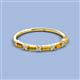 3 - Sarah Baguette Citrine and Round Lab Grown Diamond Wedding Band 