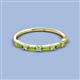 3 - Sarah Baguette Peridot and Round Lab Grown Diamond Wedding Band 