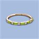 3 - Sarah Baguette Peridot and Round Lab Grown Diamond Wedding Band 