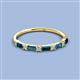 3 - Sarah Baguette London Blue Topaz and Round Lab Grown Diamond Wedding Band 