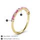 5 - Sarah Baguette Pink Sapphire and Round Lab Grown Diamond Wedding Band 