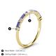 5 - Sarah Baguette Tanzanite and Round Lab Grown Diamond Wedding Band 