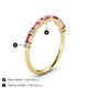 5 - Sarah Baguette Pink Tourmaline and Round Lab Grown Diamond Wedding Band 