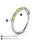 5 - Sarah Baguette Peridot and Round Lab Grown Diamond Wedding Band 