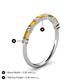 5 - Sarah Baguette Citrine and Round Lab Grown Diamond Wedding Band 