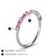 5 - Sarah Baguette Pink Sapphire and Round Lab Grown Diamond Wedding Band 